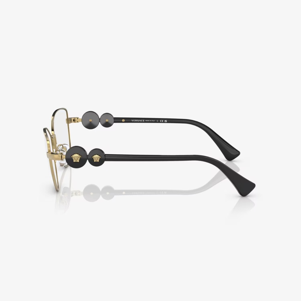 FIRM PRICE Authentic Versace 1284 Gold and Black Women's Glasses brand new - Picture 2 of 6